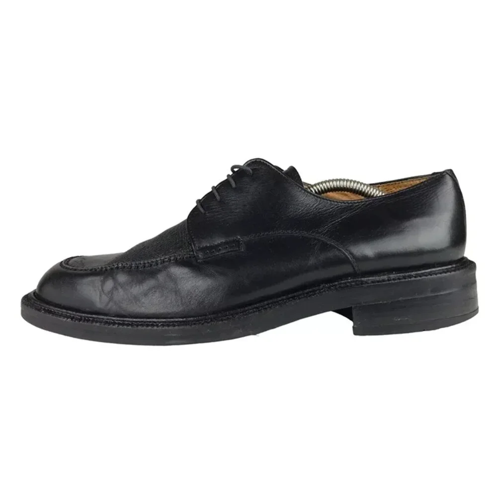 BrassBoot Mens Black 93687-01-SY Round Toe Lace Up Oxford‎ Dress Shoes Size 9.5